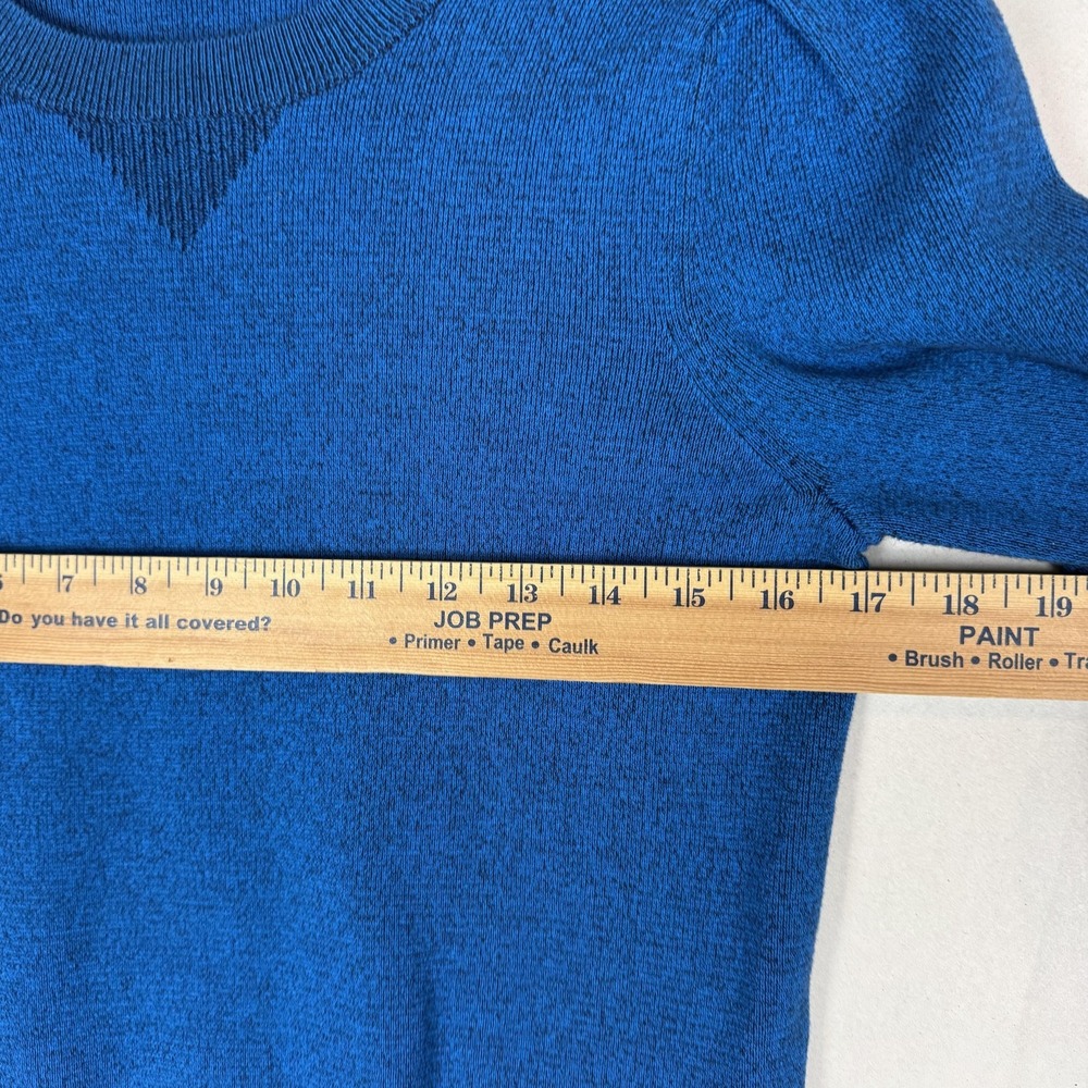 Banana Republic Sweater Womens XS Blue Puff Sleeve Crewneck Knit Pullover - Picture 8 of 12
